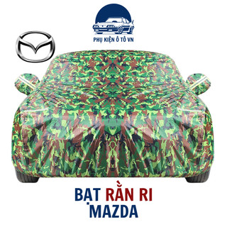 Bạt phủ xe ô tô MAZDA CX3,CX30,CX5,Mazda 2,mazda3,mazda6,CX8,BT-50-bạt rằn ri cao cấp,có khoá kéo cánh cửa