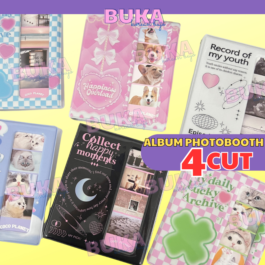 Sổ tay photobooth Buka album đựng photostrip, 4cut bảo vệ card ảnh thần tượng phong cách Hàn Quốc