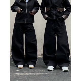 Quần Jean ống rộng form to WIDE LEG Pants  THEBROTHERS màu đen
