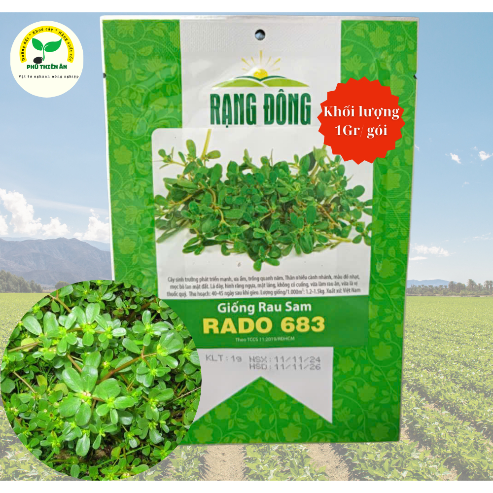 Hạt giống Rau Sam Rado 683 (1gram~1200 hạt) nảy mầm tốt, trồng quanh ...