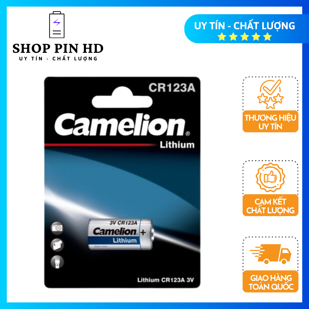 Pin CR123A Camelion 3V Lithium Chính Hãng, Pin Máy Ảnh CR123A 3V - Vỉ 1 ...
