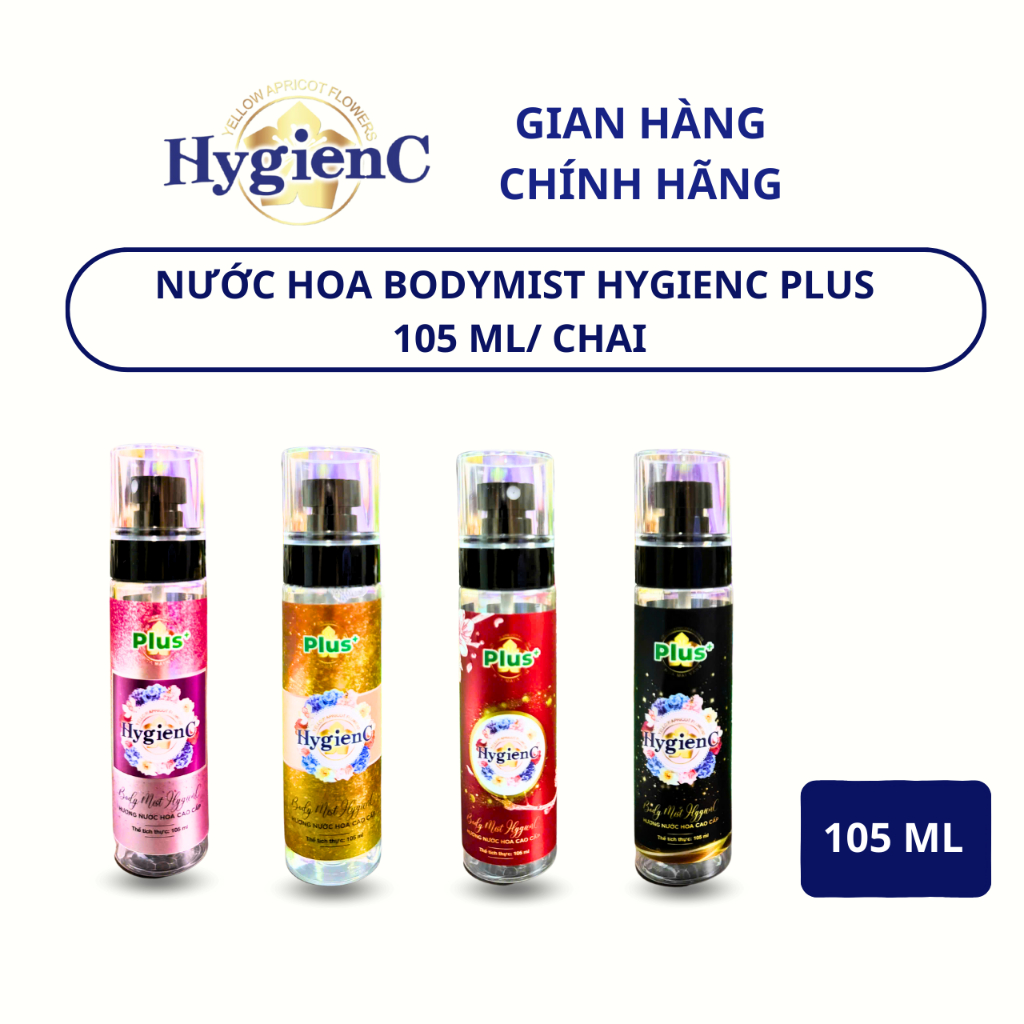 Ảnh Nước Hoa Bodymist HygienC Plus 105 ML/Chai Lưu Hương Tới 6 Giờ - Dành Cho Nam Nữ 2