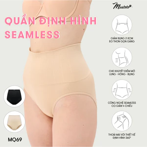Quần Lót Nữ Mustoto Seamless Gen Bụng Định Hình Cạp Cao Ôm Bụng Không Đường May (MQ69)