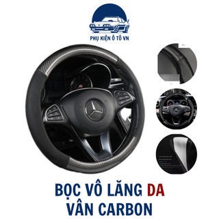 Bọc vô lăng da vân Carbon Cao Cấp size 38 phù hợp dòng xe 4-7-9-16 chỗ