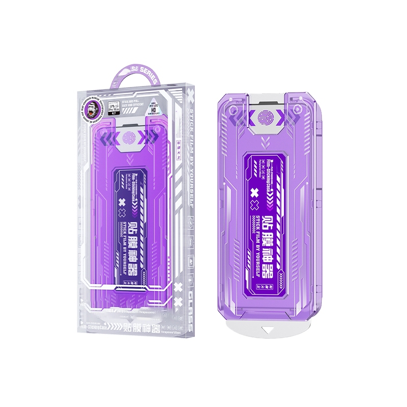 Kính Cường Lực iPhone WTP-077 trong suốt  HD siêu trong kèm khung tự dán cho iPhone X đến 16 Pro Max