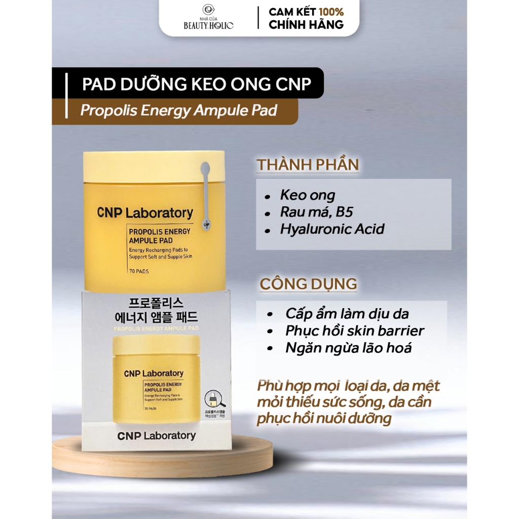 Toner pad keo ong CNP PROPOLIS AMPULE PAD 70 miếng | Shopee Việt Nam