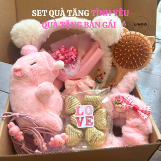 Set quà Tình Yêu LINDO, Quà tặng Valentine, 8/3, 20/10, Sinh Nhật