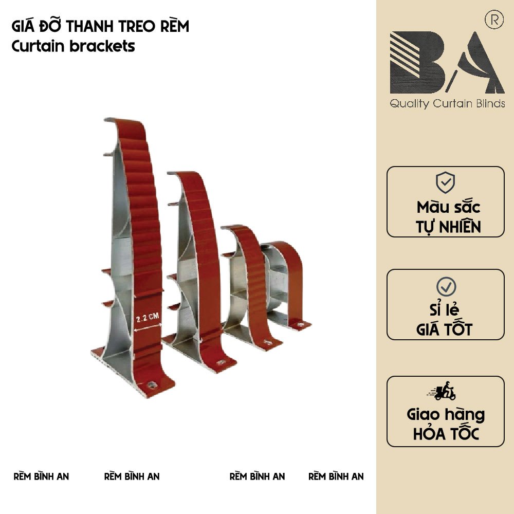 Bas đôi rèm cửa 16cm dùng để lắp đặt rèm hai lớp Trụ đỡ thanh treo rèm ...