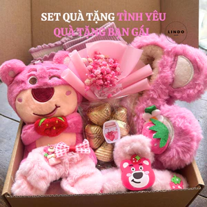 Set quà Tình Yêu LINDO, Quà tặng Valentine, 8/3, 20/10, Sinh Nhật, Món Quà Tặng Bạn Gái Dễ Thương