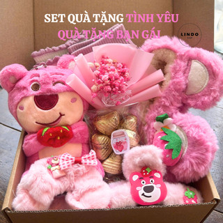 Set quà Tình Yêu LINDO, Quà tặng Valentine, 8/3, 20/10, Sinh Nhật, Món Quà Tặng Bạn Gái Dễ Thương