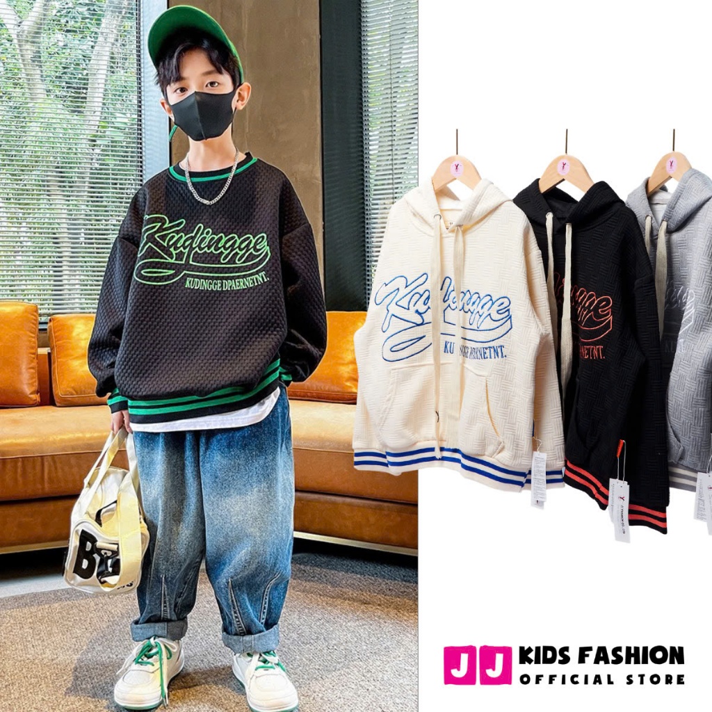 Khoác Hodie Unisex, Áo Hoddie bé trai, bé gái có nón thời trang size đại 30 - 60kg - JJ Kids
