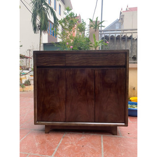 Tủ giày dép óc chó 3 cánh ngang 1m