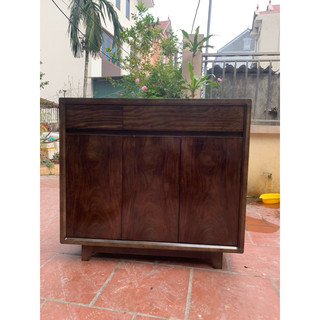 Tủ giày dép óc chó 3 cánh ngang 1m