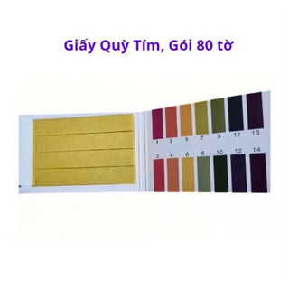 Giấy Quỳ Tím Đo Độ pH 1-14 gồm 80 Miếng kèm Bảng Màu Đo