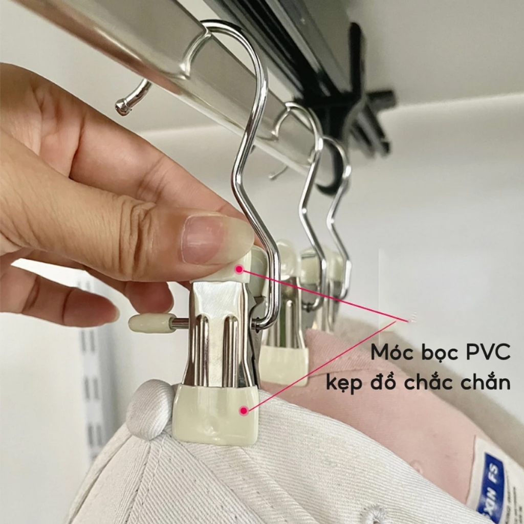 COMBO 30 Móc kẹp quần áo đa năng JYoohome Móc kẹp treo quần áo tiện ích giữ đồ gọn gàng bền đẹp