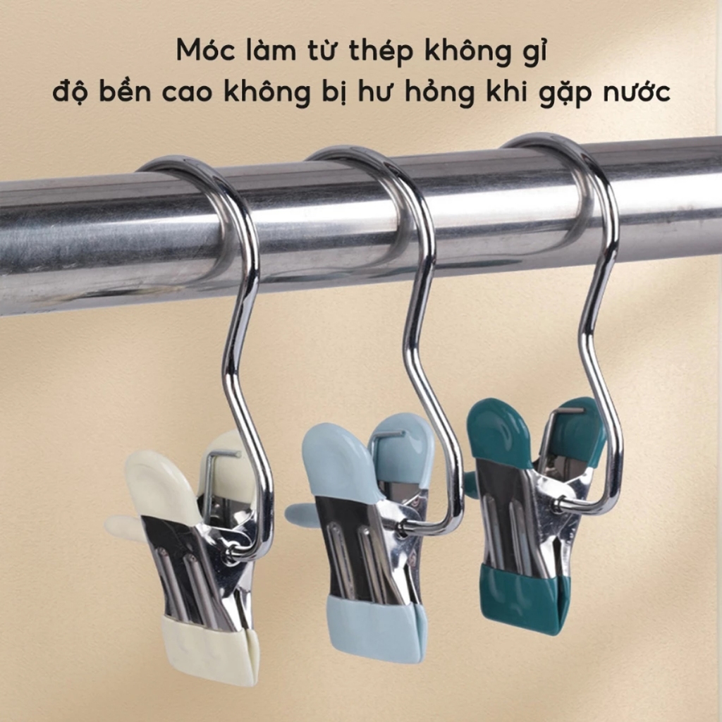 COMBO 30 Móc kẹp quần áo đa năng JYoohome Móc kẹp treo quần áo tiện ích giữ đồ gọn gàng bền đẹp
