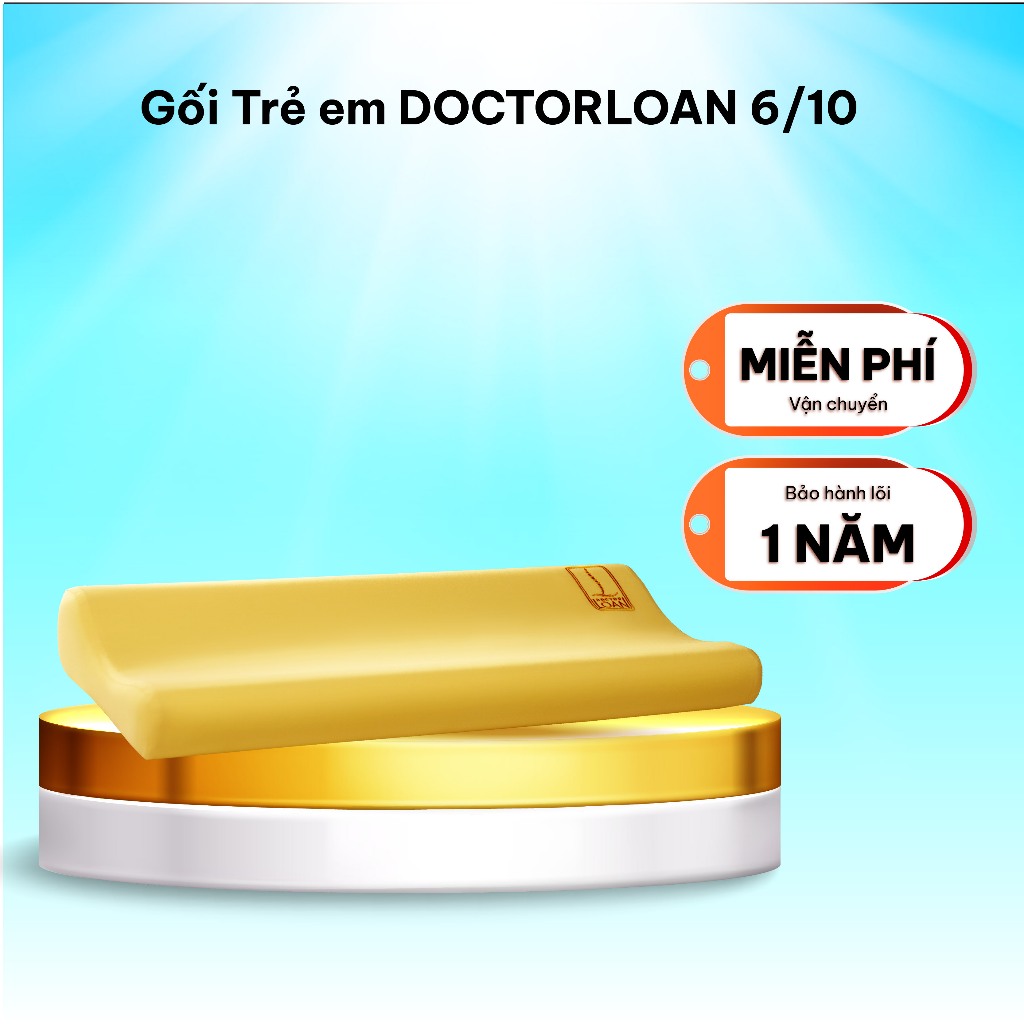 Ảnh Gối cổ trẻ em DOCTORLOAN bảo vệ đường cong sinh lý cổ cho trẻ từ 2-10 tuổi 1