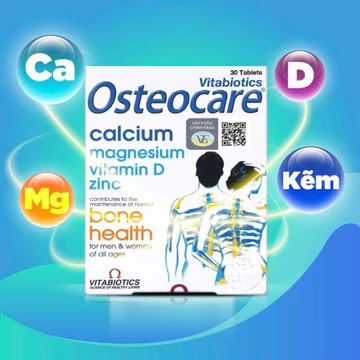 Viên uống bổ sung OSTEOCARE Tablets (Hàng nhập khẩu) – Bổ sung Calcium, Magnesium, vitamin D cho xương chắc khoẻ.