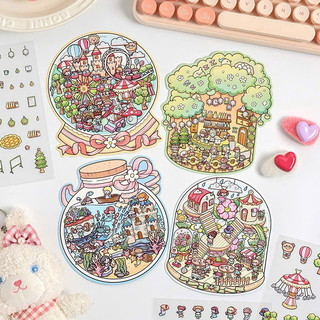 VPP - Set Sticker DIY Thế Giới Quanh Ta 🌏 Nhãn dán Trang trí tranh phong cách 3D - Sắp xếp bối cảnh Không gian ba chiều