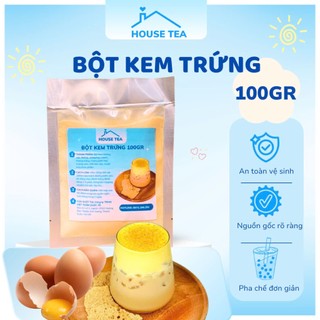 BỘT KEM TRỨNG VIỆT TUẤN chiết 100gr làm kem trứng thơm ngon, màu vàng đẹp, kết hợp cà phê, trà sữa