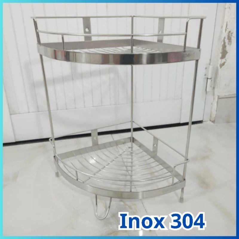 Kệ góc nhà tắm 2 tầng Inox 304 loại đặc kích thước 25 x 25 cm - Hàng ...