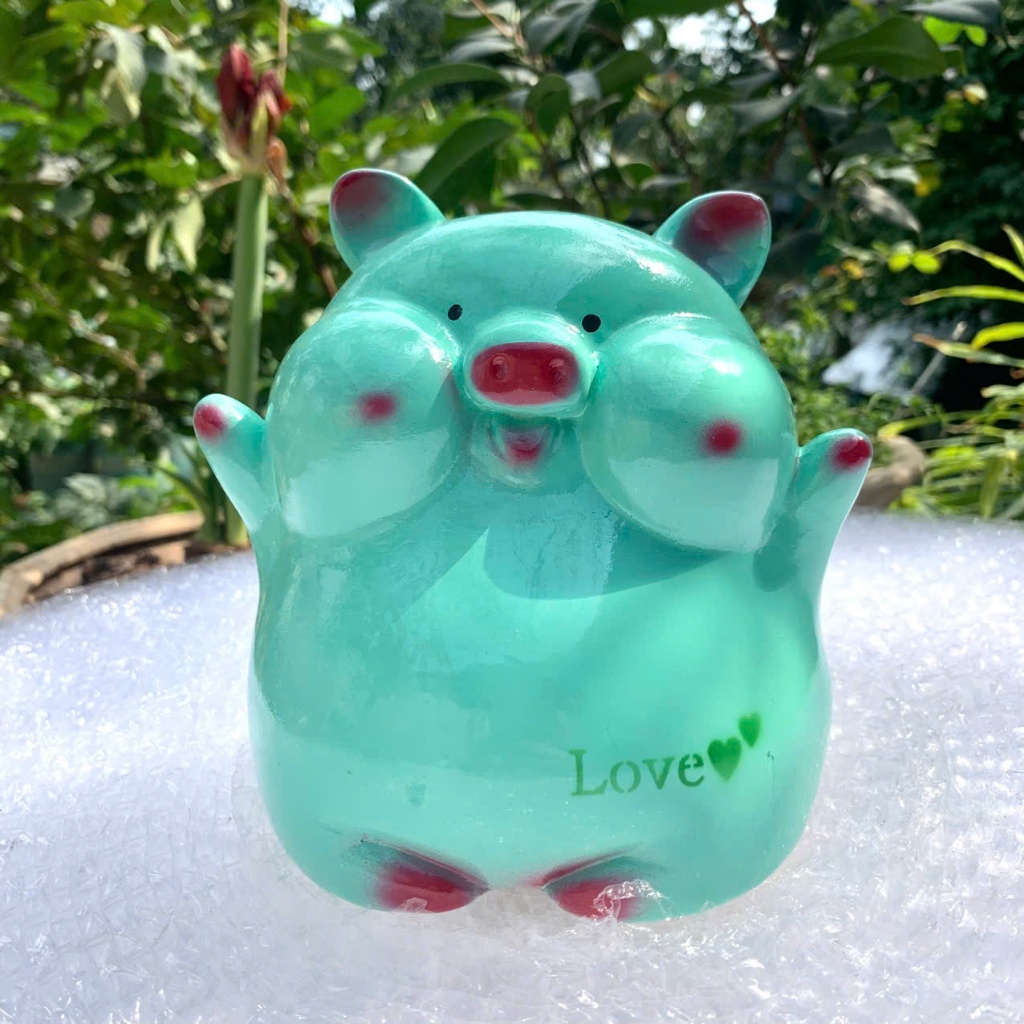 Heo đất tiết kiệm mẫu heo bánh bao mini cao 15cm- ống heo lợn đất tiết kiệm phúng phính