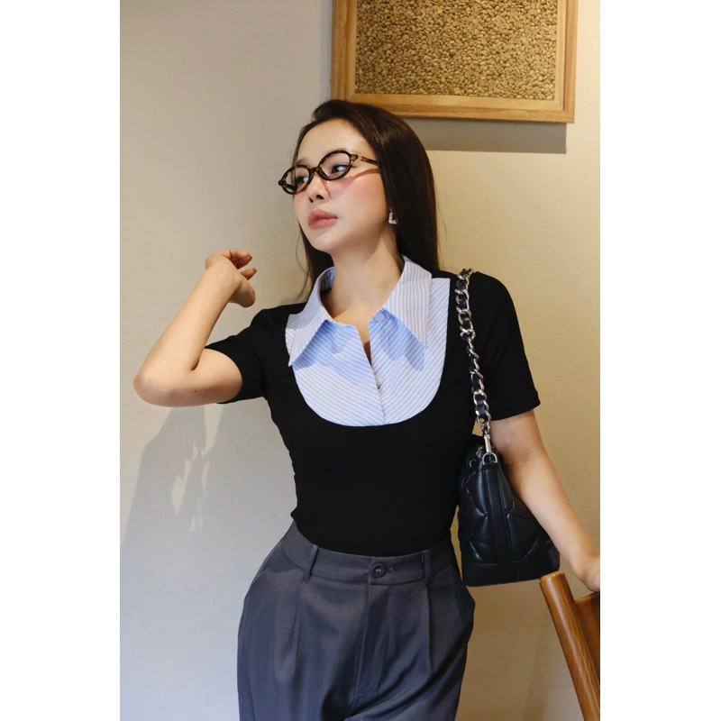Áo Thun Cổ Sơ Mi Miolady Tay Ngắn Phối Màu – Dễ Mix Đồ Đi Làm Đi Chơi AO001 | BigBuy360 - bigbuy360.vn