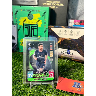 Thẻ bóng đá Lionel Messi Out Of This World Topps Match Attax UCL 2021/22