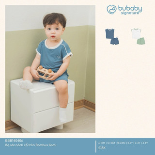 BuBaby Bộ sát nách cổ tròn Bambus Gami cao cấp cho bé trai và bé gái BBB140406