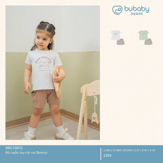BuBaby Bộ ngắn tay cài vai Bamco cao cấp cho bé trai và bé gái BBC130112