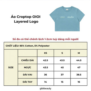 Áo Croptop 0I0I Layered Logo