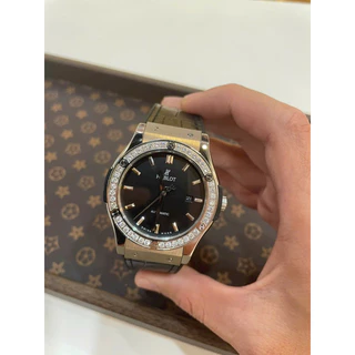 Đồng Hồ HUBLOT Đủ Size Nam Nữ Xưởng 666 Viền Đá Mạ PVD – Máy Cơ Tự Động, Bảo Hành 24 Tháng