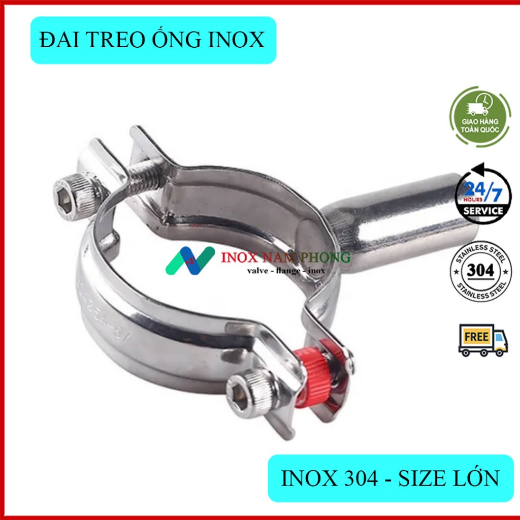 ĐAI TREO ỐNG INOX 304 PHI 85 - 89, PHI 114, ĐAI TREO OMEGA ỐNG INOX 304 ...