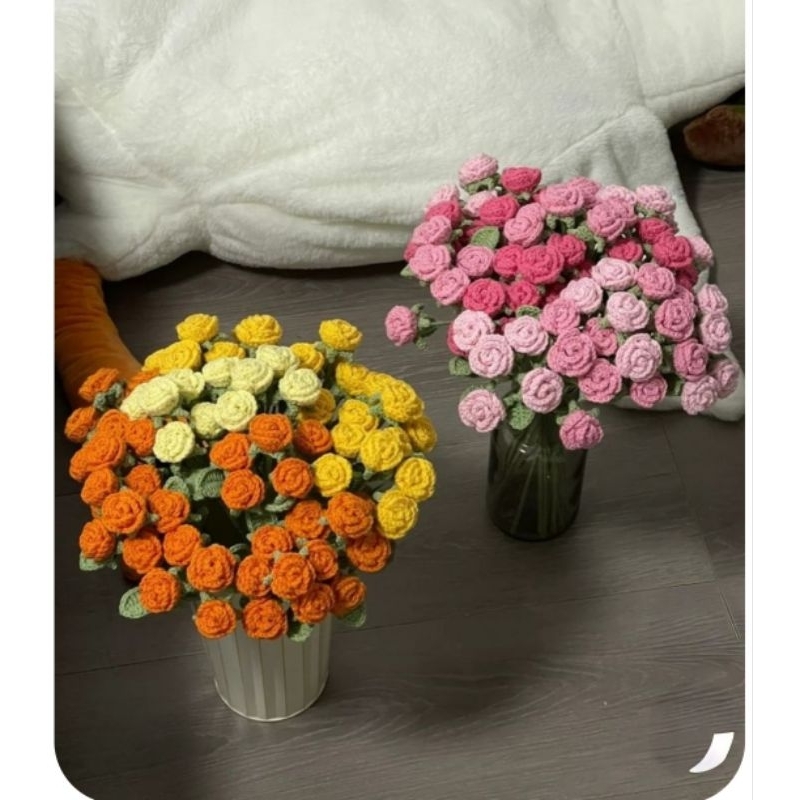 Hoa hồng len mini xinh xắn