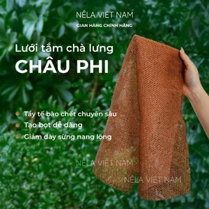 Lưới Tắm Giảm Mụn Lưng Kỳ Ghét Châu Phi NẾP LÀNG VIỆT NAM Dây Chà Lưng Tắm Dài Tẩy Tế Bào Da Chết