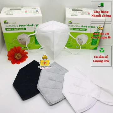 (Combo 5 hộp) Khẩu trang N95 SHBpro mask chính hãng, khẩu trang KN95 5 lớp kháng khuẩn chuẩn FFP2