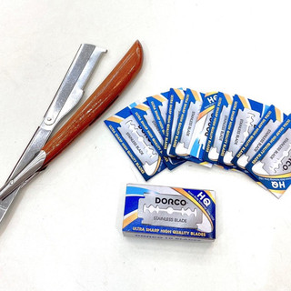 Dao Cạo Lông Mặt, Dao Cạo Baber Cán Gỗ, Dao Cạo Râu