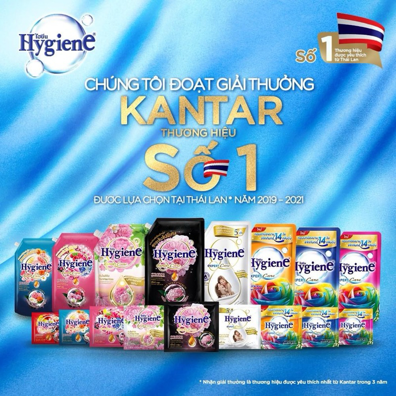 Nước Xả Vải Hygiene Thái Lan Đậm Đặc  Dây 12 Gói