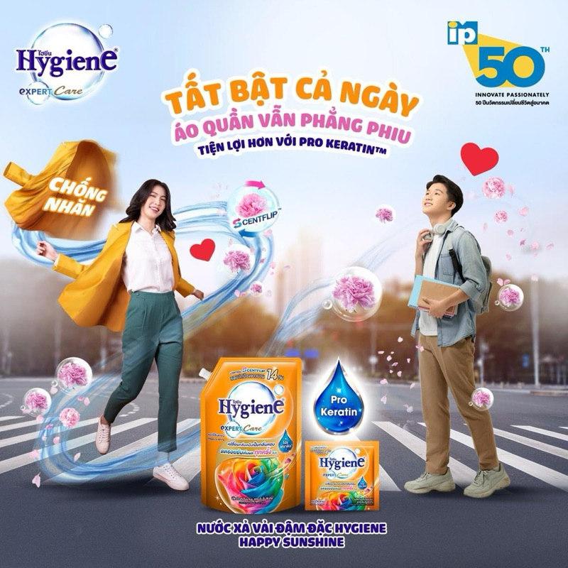Nước Xả Vải Hygiene Thái Lan Đậm Đặc  Dây 12 Gói