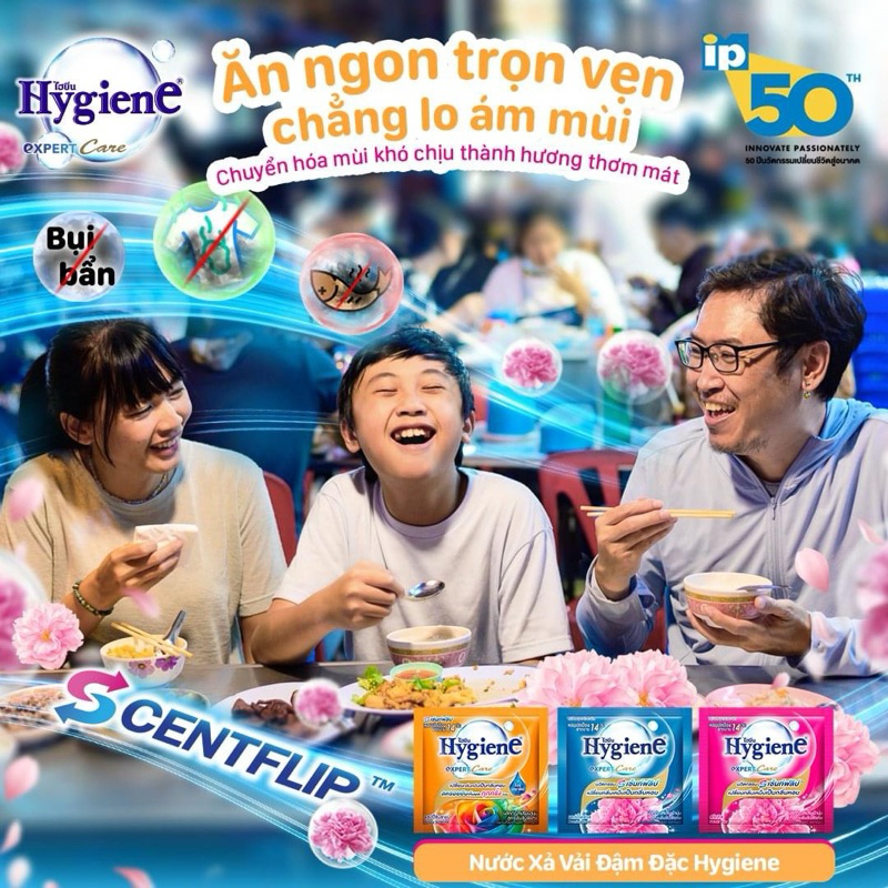 Nước Xả Vải Hygiene Thái Lan Đậm Đặc  Dây 12 Gói