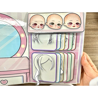 Đồ chơi bóc dán BST thời trang Kuromi, Melody... 6 búp bê bản bản mở rộng siêu nhiều trang phục 😍