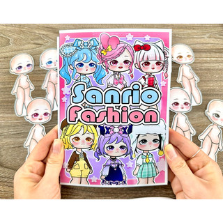 Đồ chơi bóc dán BST thời trang Kuromi, Melody... 6 búp bê bản bản mở rộng siêu nhiều trang phục 😍