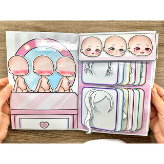 Đồ chơi bóc dán BST thời trang Kuromi, Melody... 6 búp bê bản bản mở rộng siêu nhiều trang phục 😍