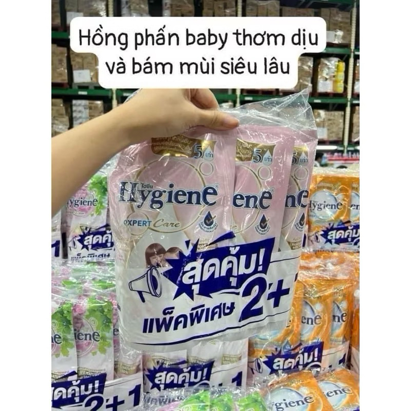 Combo 2+1 Nước Xả Vải Hygiene siêu đậm đặc lưu hương lâu 480ml/1gói
