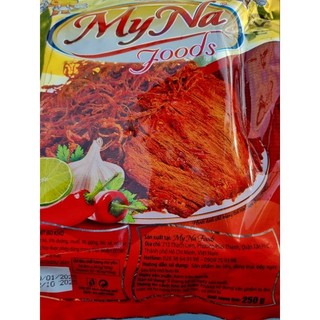Thịt bò khô My Na,dạng sợi,dạng miếng,thơm ngon ăn liền,càng ăn càng ngon,đóng gói đẹp mắt,sạch sẽ.