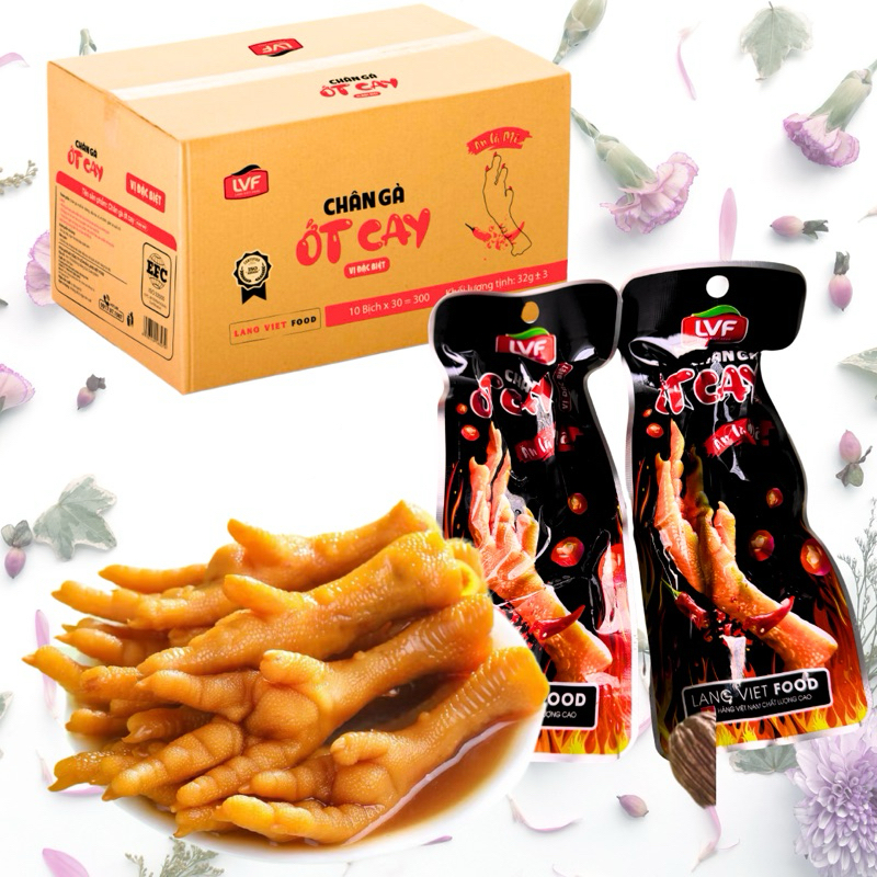 1 THÙNG CHÂN GÀ ỚT CAY 300 BỊCH /1 THÙNG