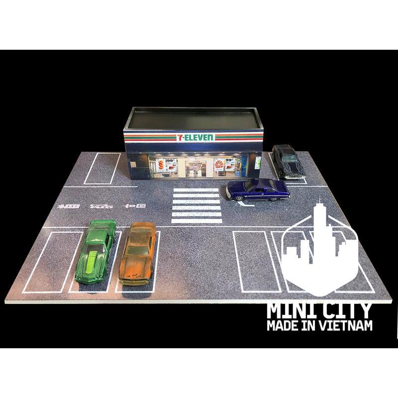 Bãi để xe kèm nhà 7Eleven 1/64