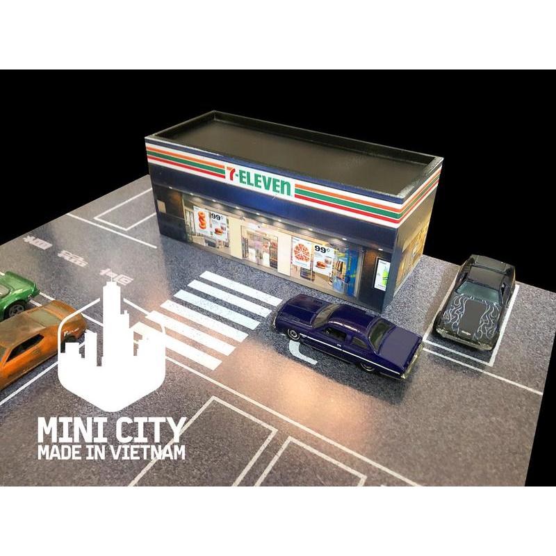 Bãi để xe kèm nhà 7Eleven 1/64