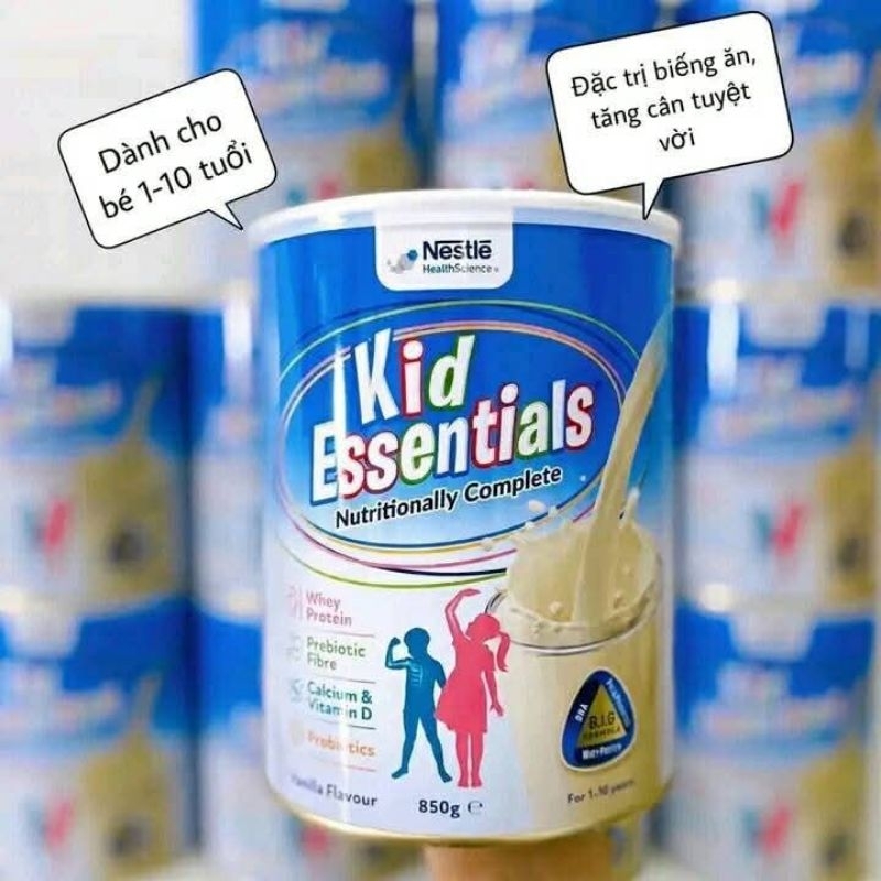 [HÀNG TEM PHỤ] SỮA KID ESENTIALS ÚC 800 GR HỖ TRỢ TĂNG CÂN CHO BÉ TỪ 1 ĐẾN 10 TUỔI.