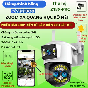 Camera Yoosee 3 Mắt 2 Màn Hình chíp 2026 Q26d PRO 16x Zoom Siêu Xa lấy Nét QUANG HỌC,Có Màu Ban Đêm